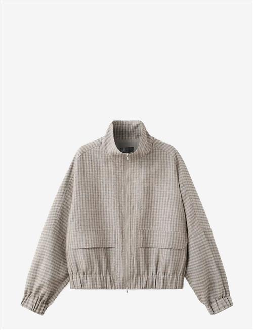 Mango | Checked Bomber Jacket | XS
