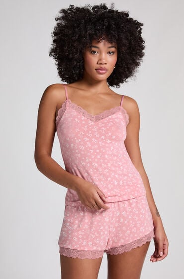 Hunkemöller Blonde Pyjamassæt i jersey Lyserød