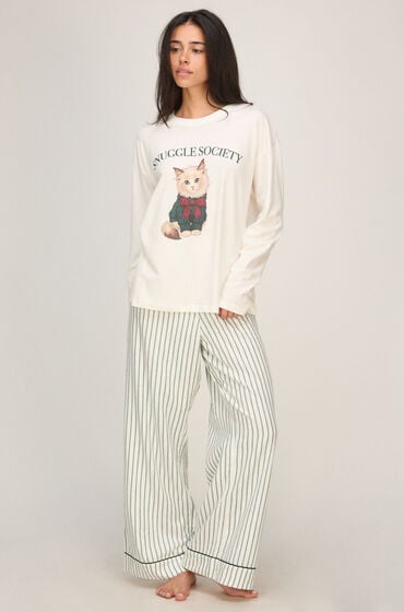 Hunkemöller Pyjama Set Viscose Hvid