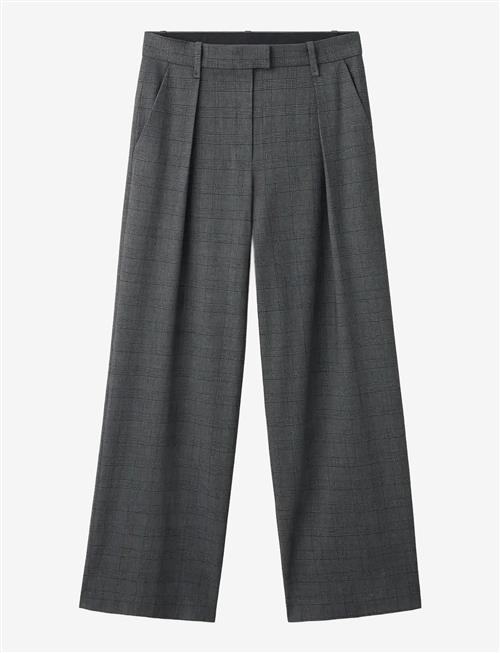 Mango | Pleated Check-Print Suit Trousers | 44