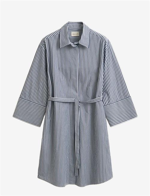 Gant | Stripe Poplin Belted Shirt Dress | 42