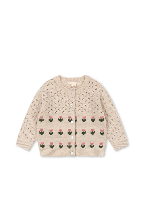 Konges Sløjd Belle Cardigan Cream And Tulips  Cream And Tulips-9M  Hvid  9 måneder  Piger