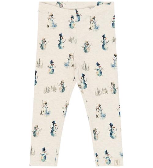 Petit Piao Leggings - PpBlizz - Eggnog Melange Snowman