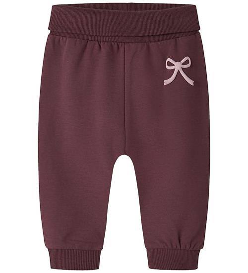 Name It Sweatpants - NbfVimone - Catawba Grape/Bow Heart