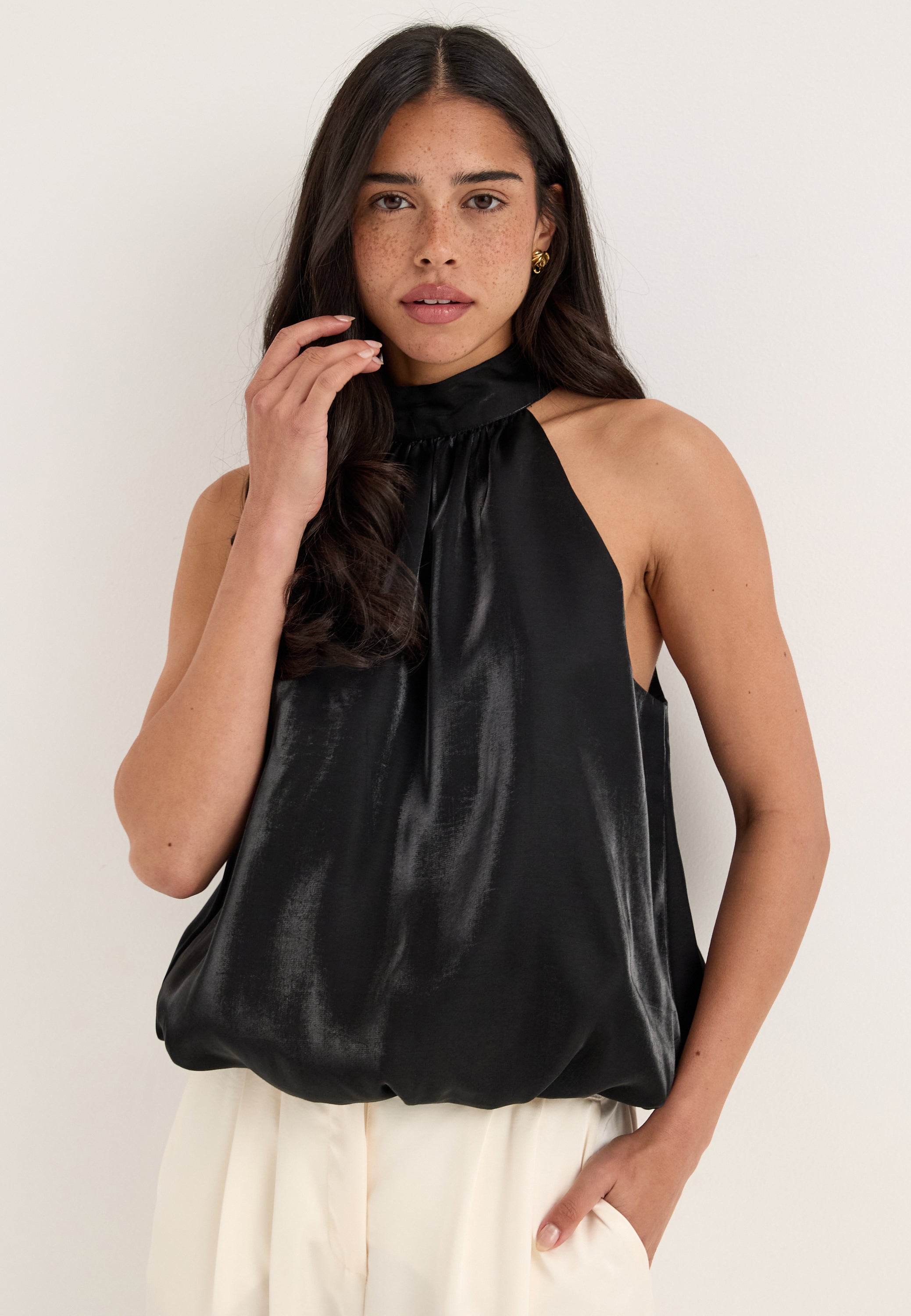 PIECES Pcvivvi Sl Bubblehem Top Wvn