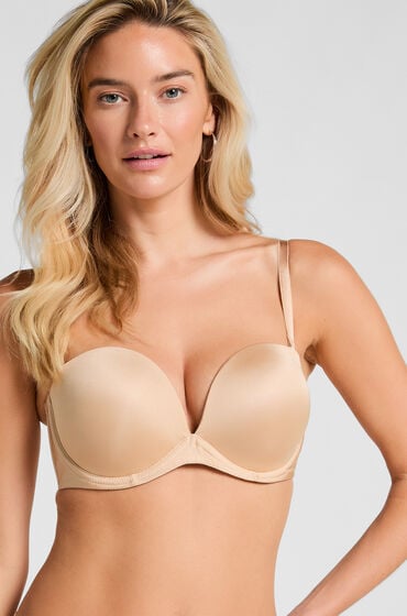 Hunkemöller Formstøbt stropløs maximizer bøjle-bh Beige