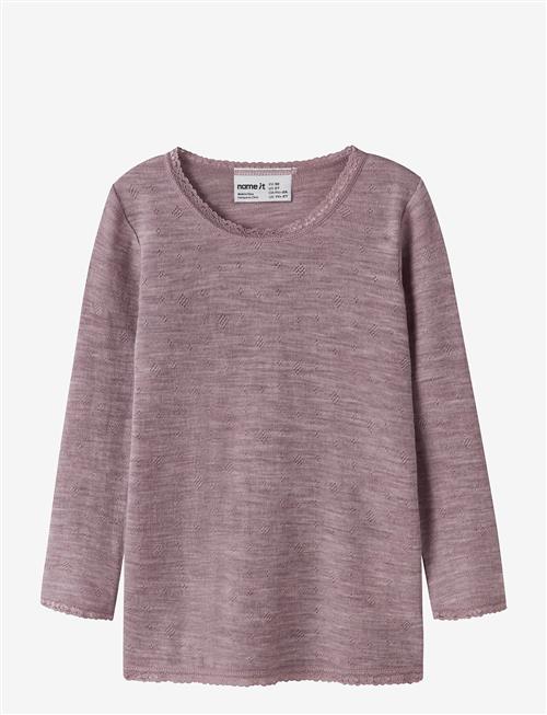 name it | Nmfwang Wool Needle Ls Top Solid Noos | 104