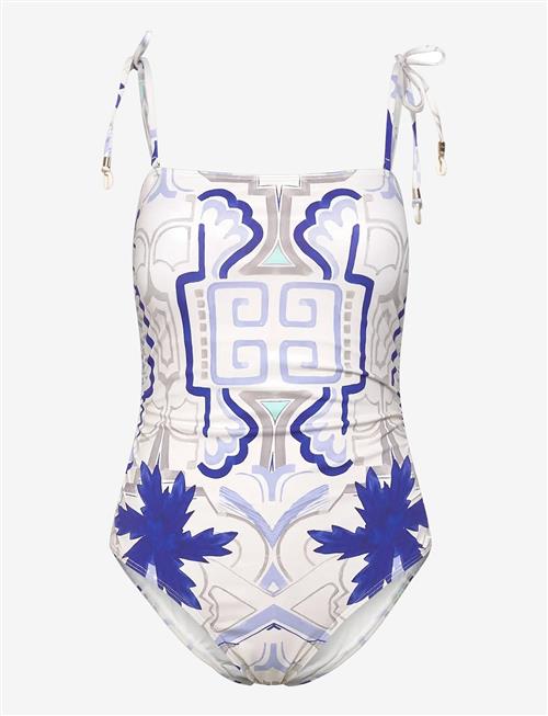 Malina | Fern Tie Shoulder Printed Swimsuit | S