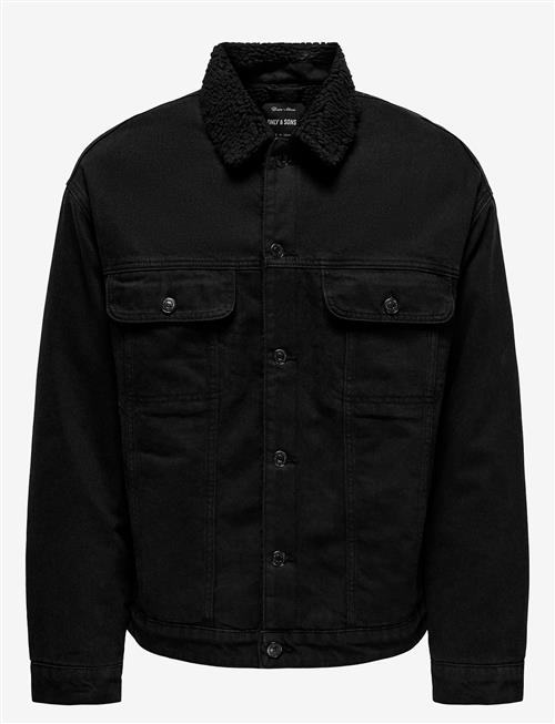 ONLY & SONS | Onswilson Sherpa Blk 0971 Dnm Jacket | S