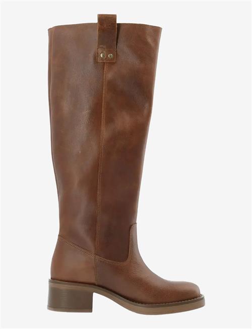 Bianco | Biamary Knee High Pull On Boot Pull Up Leather | 37