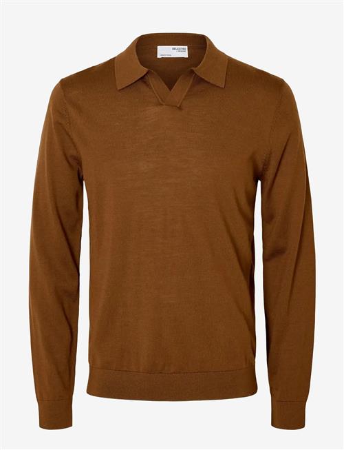 Selected | Slhtray Ls Knit Merino Open Polo | M