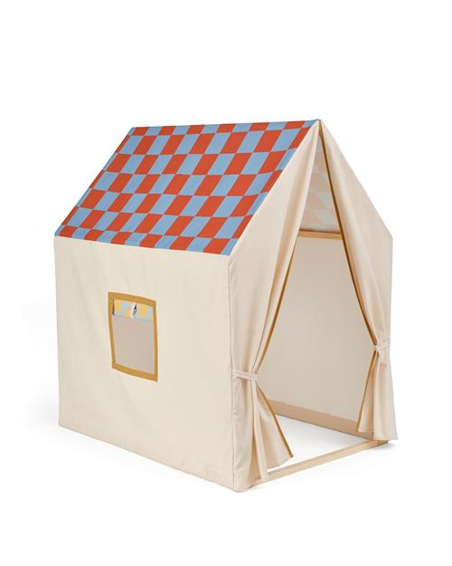 Kid's Concept Legehus-telt Dusty Blue Checkered  Blue One Size  Blå  One Size 2+ Years Drenge
