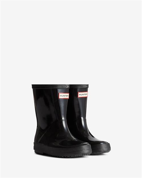 Hunter Kid's First Gloss Boot Black 29 EU  Sort  29 EU  unisex