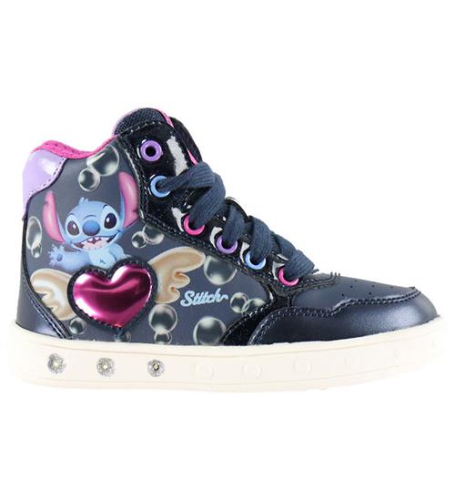 Geox Støvler m. Lys - Skylin - Navy/Fuchsia m. Stitch