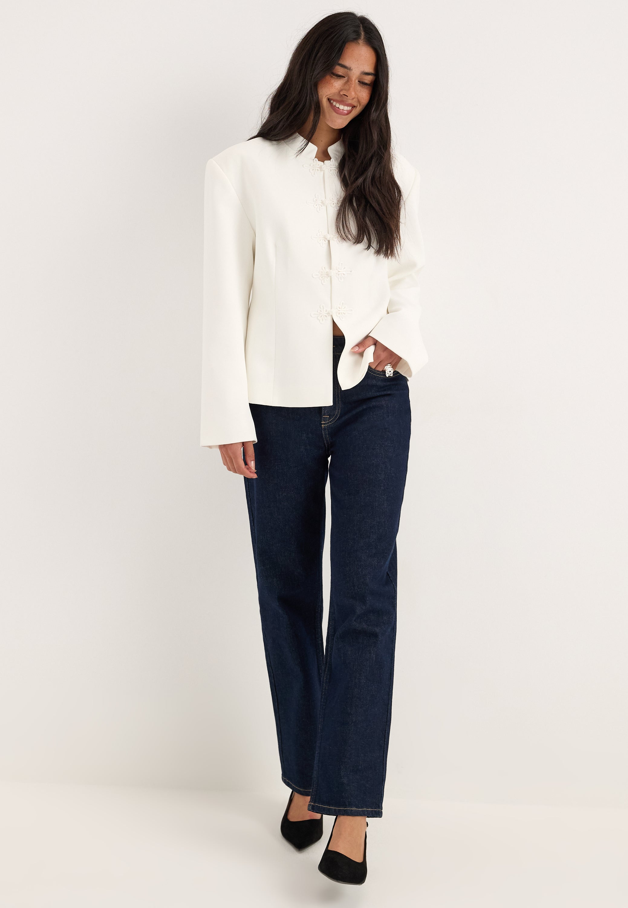 BUBBLEROOM Agraffe Short Blazer