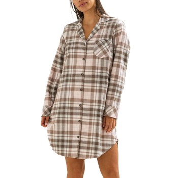 Trofé Trofe Flannel Nightdress Brun bomuld XX-Large Dame