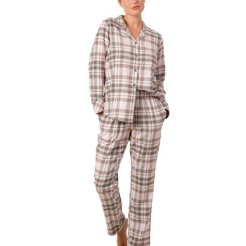 Trofé Trofe Flannel Pyjama Brun bomuld X-Large Dame