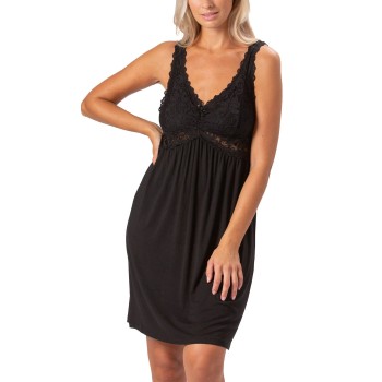Trofé Trofe Lace Nightdress Sort viskose Large Dame