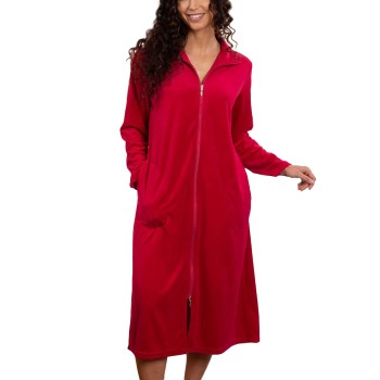 Trofé Trofe Velvet Zip Robe Rosa polyester Medium Dame
