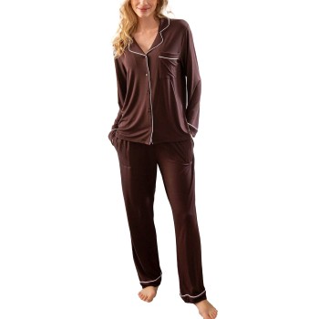 Trofé Trofe Viscose Pyjamas Brun viskose X-Large Dame