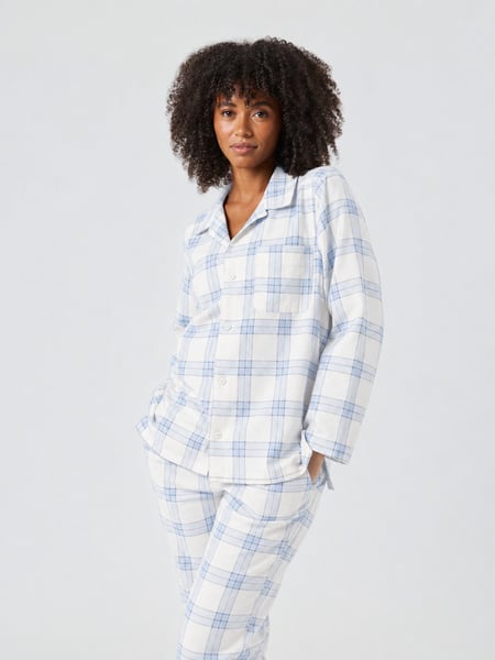 Björn Borg Core Flannel Pyjama Shirt Marineblå, M