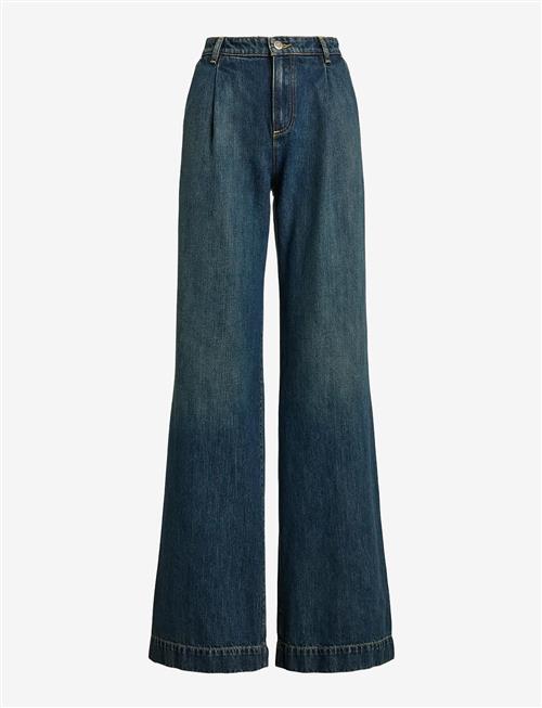 Lauren Ralph Lauren | High-Rise Pleated Wide-Leg Jean | 40