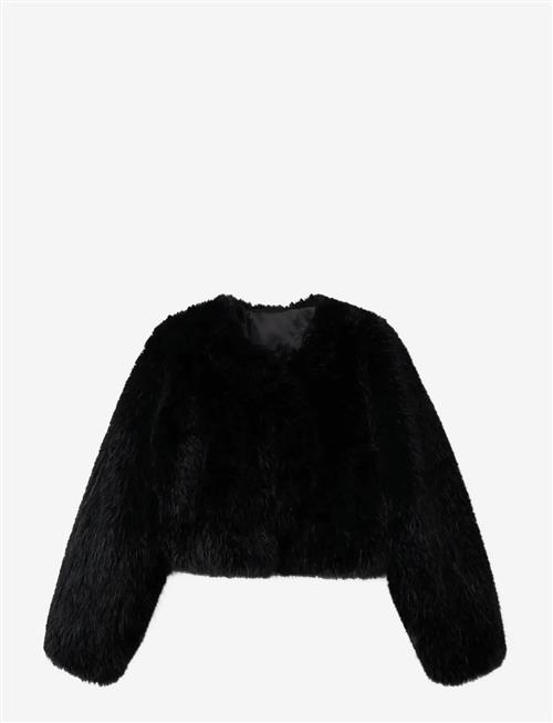 Mango | Faux-Fur Cropped Jacket | XL