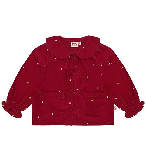 Hust and Claire Skjorte - HCRoselyn - Teaberry m. Guld Dots
