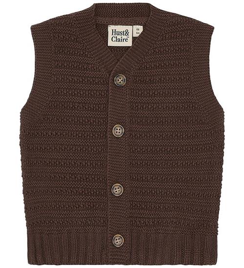 Hust and Claire Vest - HCPerry - Buttons - Brown Stone