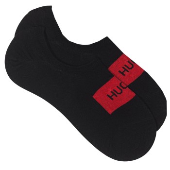 HUGO Strømper 2P Logo Invisible Sock Sort Str 39/42