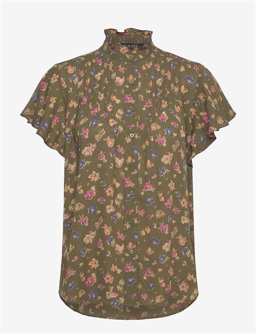 Lauren Ralph Lauren | Floral Georgette Flutter-Sleeve Shirt | M