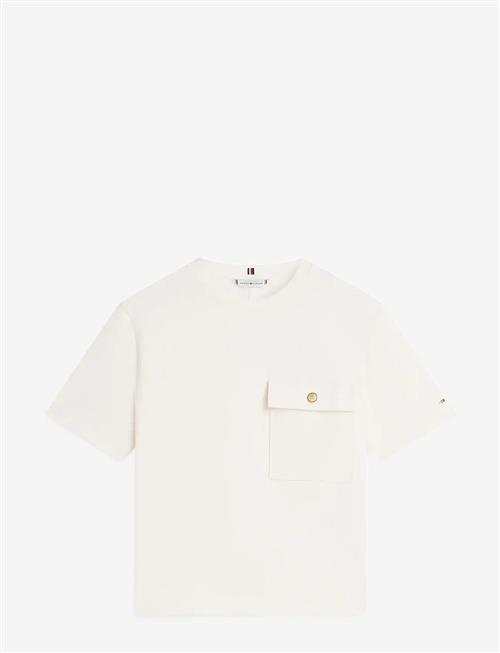 Tommy Hilfiger | Gold Button Long Ss Tee | M