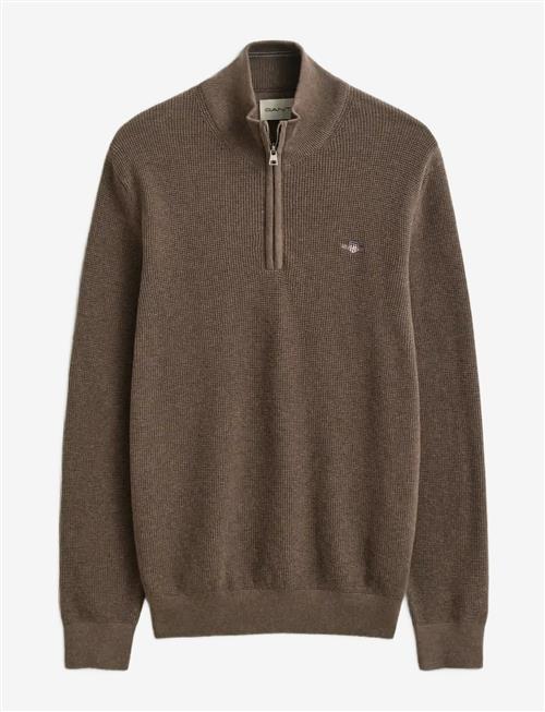 Gant | Waffle Knit Half-Zip Sweater | S