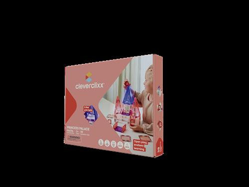 Cleverclixx 38 Stk. Magnetiske Fliser Princess Palace  Lyserød  One Size 3+ Years unisex