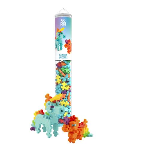 Plus-Plus 100 Stk. Bygge Set -rør Rainbow Unicorns  Rainbow Unicorns One Size  Blå  One Size 7+ Years unisex
