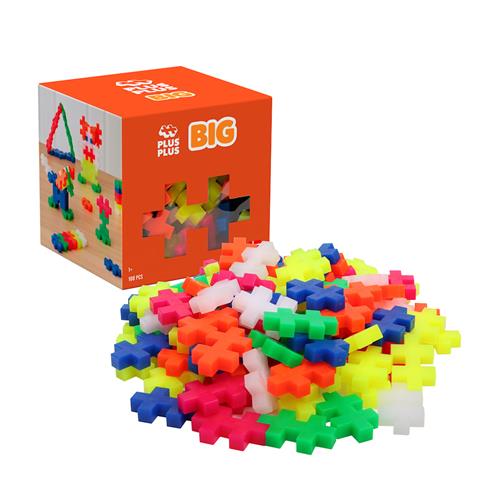 Plus-Plus BIG Color Mix 100 Stk. Neon  Neon Mix One Size  Orange.  One Size 1+ Years unisex