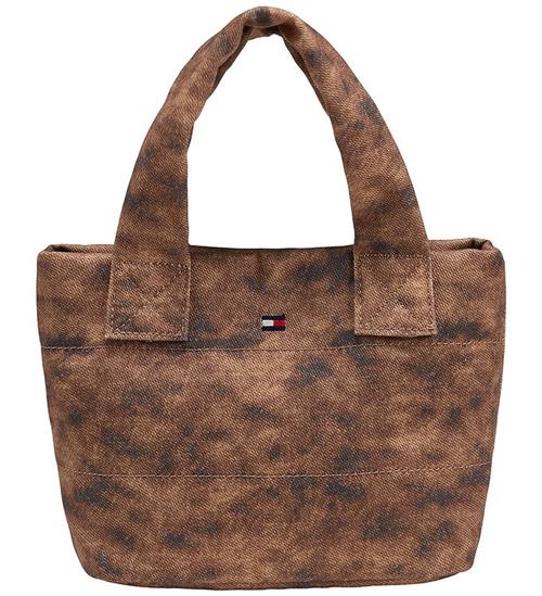 Tommy Hilfiger Skuldertaske - Denim - Pony Print/Beige