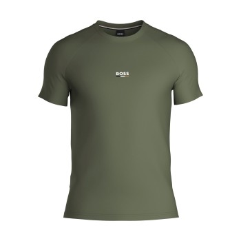 Se BOSS Classic T ShirtRN Slim Fit Grøn bomuld Medium Herre hos Timarco