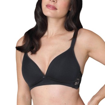 sassa BH Natural Experience Soft Bra Sort viskose C 75 Dame