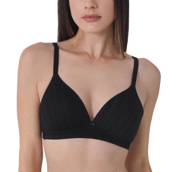 sassa BH Natural Stripe Padded Soft Bra Sort viskose C 90 Dame