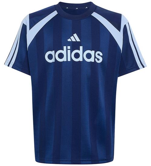 adidas Performance T-shirt - Tiro - Dark Blue/Glow Blue