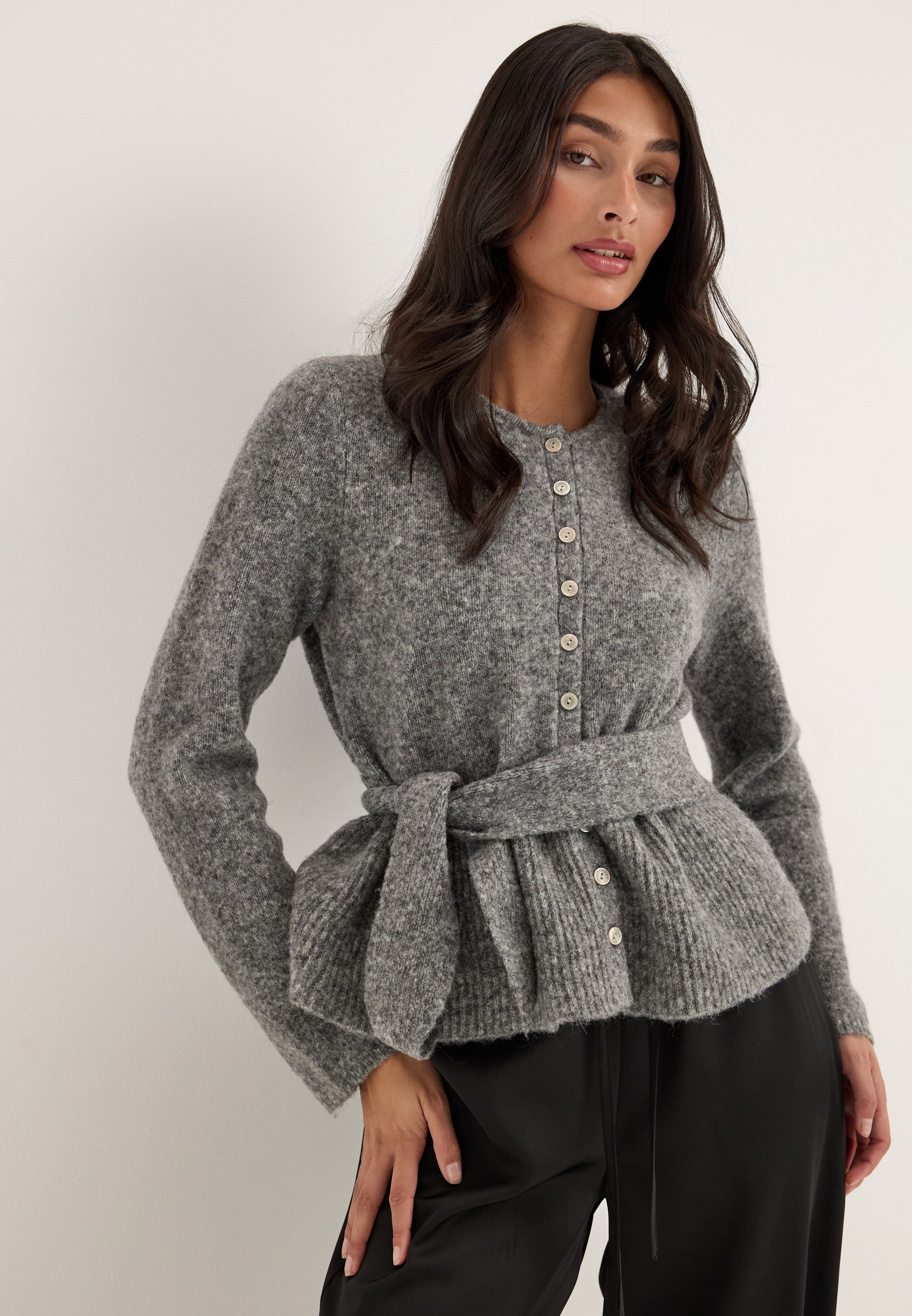 OBJECTCOLLECTORSITEM Objnivin L/S SCARF KNIT CARDIGAN