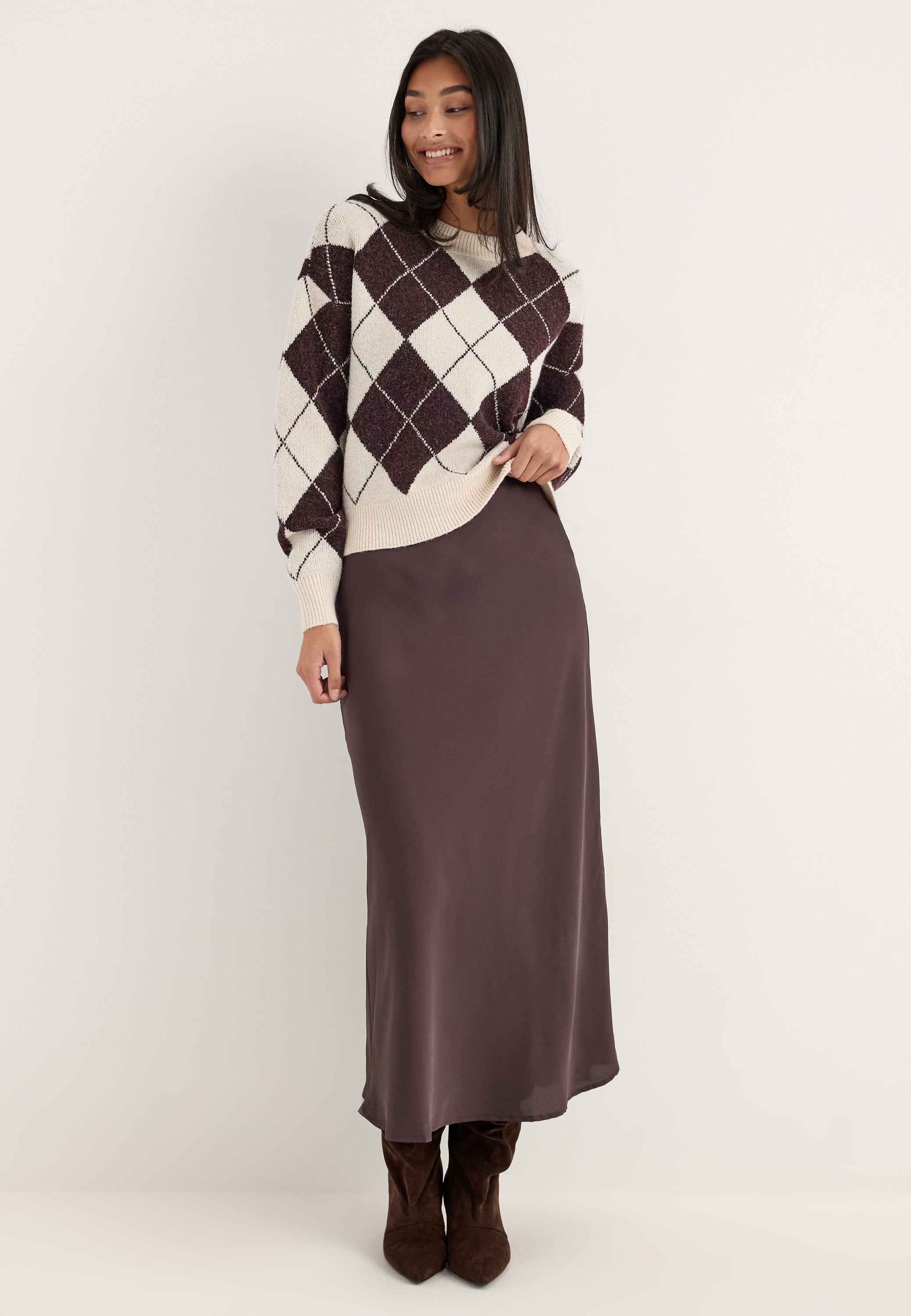 VILA Viellette Hw Midi Skirt