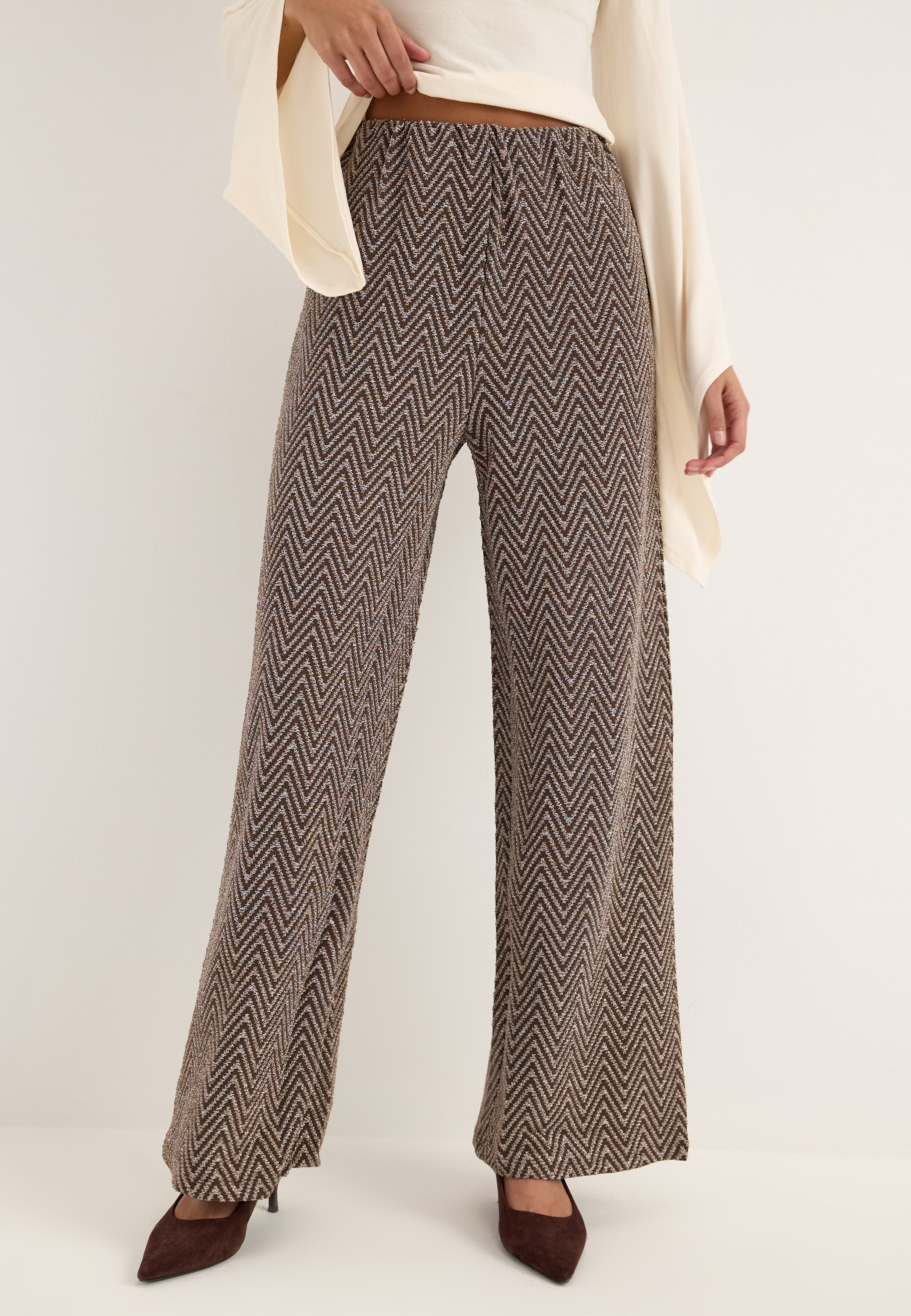 PIECES Pcfina Hw Wide Pants Jrs