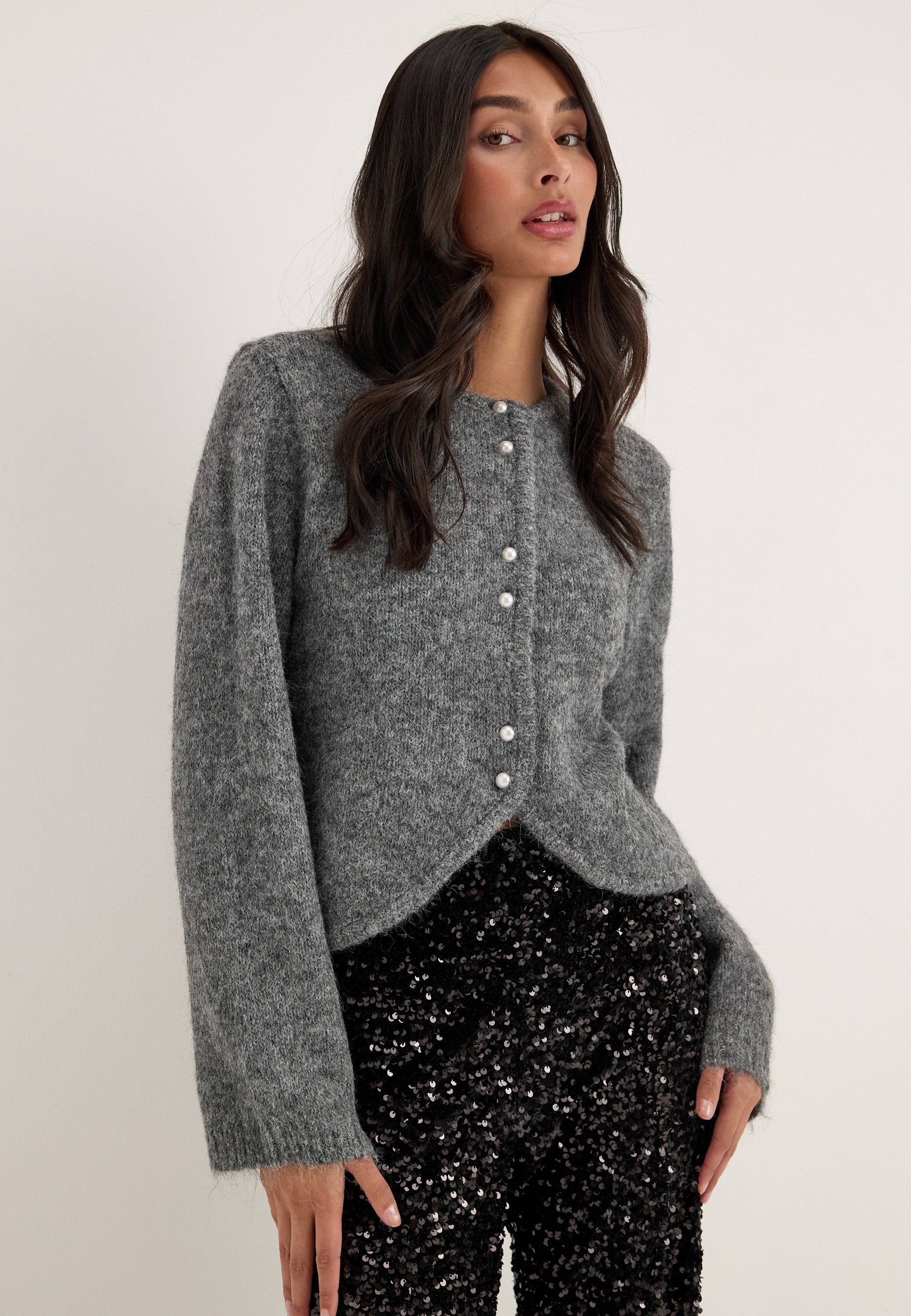 ONLY Onlzaggie Ls Button Cardi Cc Knt