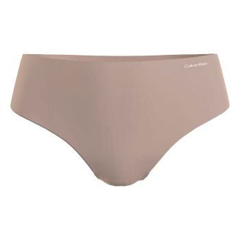 Calvin Klein Trusser 2P Invisibles High Rise Thong Beige Large Dame