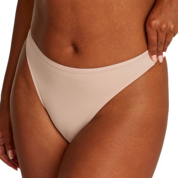 Calvin Klein Trusser 2P Perfectly Fit Basic Thong Beige Large Dame