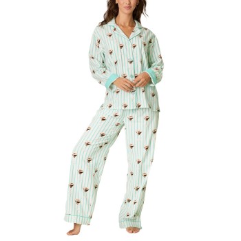 PJ Salvage Flannel Pyjama Grøn Mønster bomuld Medium Dame
