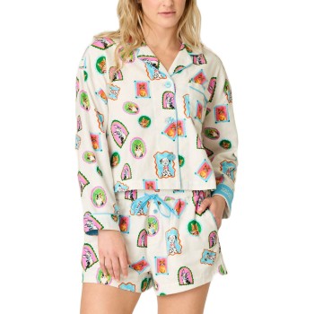 PJ Salvage Short Flannel Pyjama Flerfarvet bomuld Medium Dame