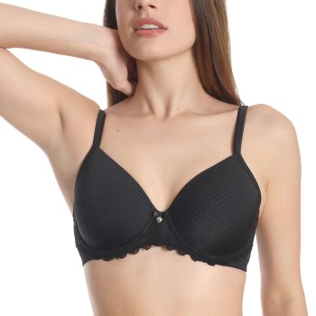 sassa BH Beautiful Classic Padded Underwired Bra Sort polyamid C 75 Dame